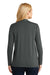 Port Authority L5430 Womens Concept Long Sleeve Cardigan Sweater Smoke Grey Model Back