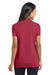 Port Authority L568 Womens Cotton Touch Performance Moisture Wicking Short Sleeve Polo Shirt Chili Red Model Back
