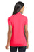 Port Authority L568 Womens Cotton Touch Performance Moisture Wicking Short Sleeve Polo Shirt Hot Coral Pink Model Back
