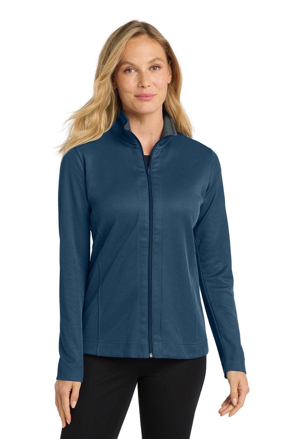 Port Authority L805 Womens Full Zip Jacket Regatta Blue Model Front