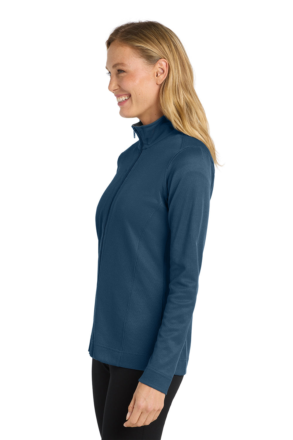 Port Authority L805 Womens Full Zip Jacket Regatta Blue Model Side