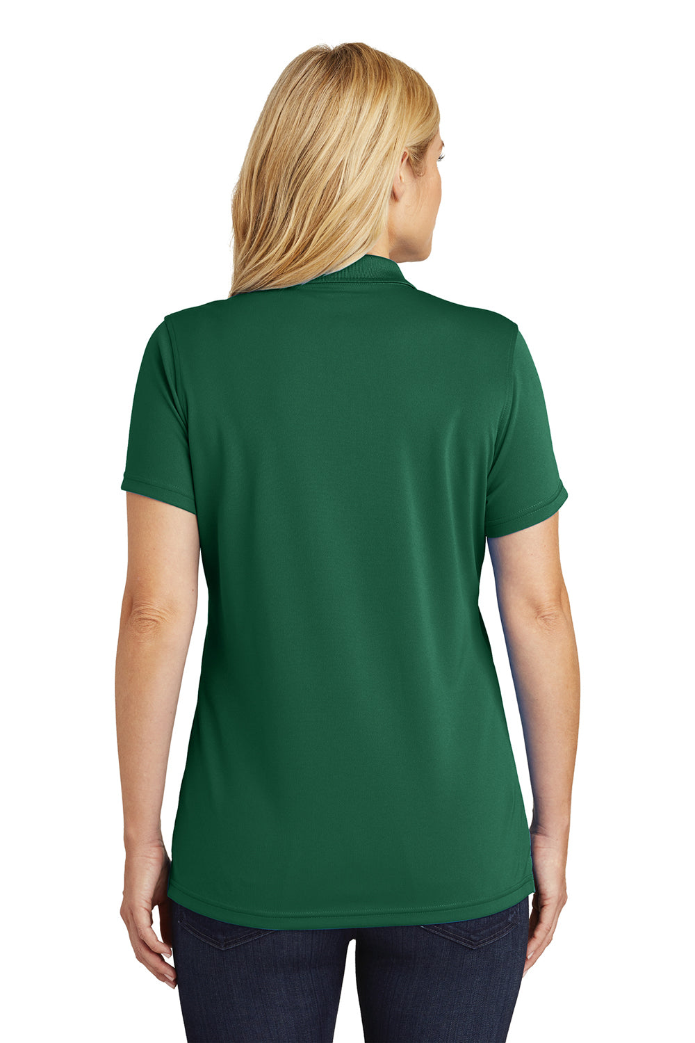 Port Authority LK110 Womens Dry Zone Moisture Wicking Short Sleeve Polo Shirt Deep Forest Green Model Back