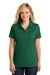 Port Authority LK110 Womens Dry Zone Moisture Wicking Short Sleeve Polo Shirt Deep Forest Green Model Front