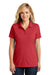Port Authority LK110 Womens Dry Zone Moisture Wicking Short Sleeve Polo Shirt Rich Red Model Front