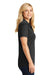 Port Authority LK111 Womens Dry Zone Moisture Wicking Short Sleeve Polo Shirt Deep Black/Graphite Grey Model Side