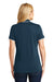 Port Authority LK111 Womens Dry Zone Moisture Wicking Short Sleeve Polo Shirt River Navy Blue/White Model Back