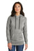 New Era LNEA500 Womens Sueded French Terry Hooded Sweatshirt Hoodie w/ Pouch Pocket Light Graphite Grey Twist Model Front