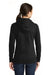 New Era LNEA502 Womens Sueded French Terry Full Zip Hooded Sweatshirt Hoodie w/ Pockets Black Model Back