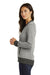New Era LNEA503 Womens Sueded French Terry Full Zip Jacket Light Graphite Grey Twist/Graphite Grey Model Side