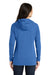 New Era LNEA511 Womens Fleece Full Zip Hooded Sweatshirt Hoodie w/ Pockets Heather Royal Blue Model Back
