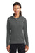 Ogio LOE551 Womens Endurance Radius Moisture Wicking Full Zip Sweatshirt w/ Pockets Gear Grey Model Front