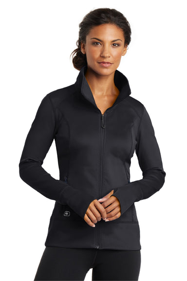 Ogio LOE700 Womens Endurance Fulcrum Full Zip Jacket Blacktop Model Front