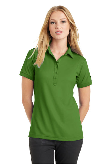 Ogio LOG101 Womens Jewel Moisture Wicking Short Sleeve Polo Shirt Gridiron Green Model Front