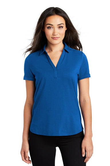 Ogio LOG138 Womens Limit Moisture Wicking Short Sleeve Polo Shirt Force Blue Model Front