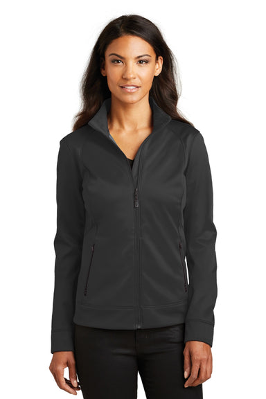 Ogio LOG2010 Womens Torque II Wind & Water Resistant 1/4 Zip Jacket Blacktop/Diesel Grey Model Front