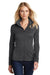 Ogio LOG203 Womens Pixel Moisture Wicking Full Zip Sweatshirt w/ Pockets Blacktop Model Front