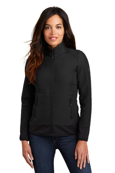 Ogio LOG726 Womens Trax Full Zip Jacket Blacktop Model Front