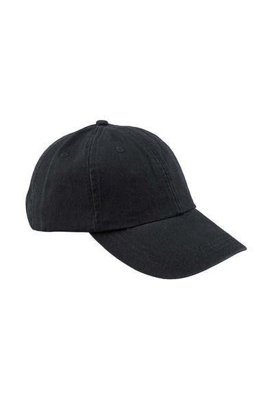 Adams Hats LP104 Mens Optimum II Adjustable Hat Black Flat Front