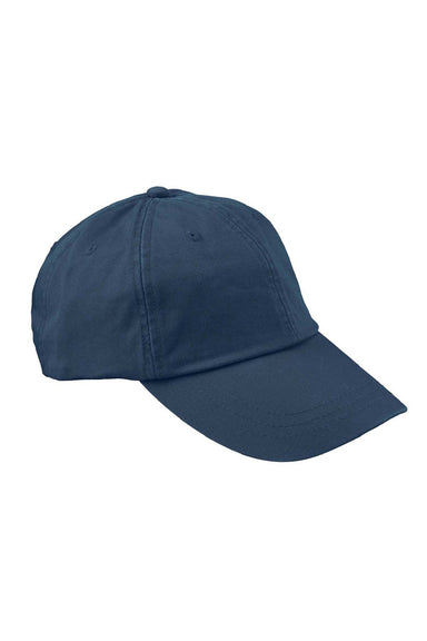 Adams Hats LP104 Mens Optimum II Adjustable Hat Navy Blue Flat Front