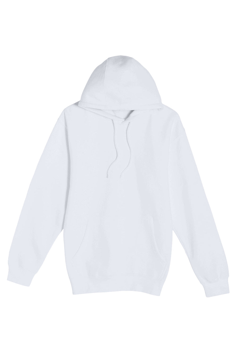 Lane Seven LS14001 Mens Premium Hooded Sweatshirt Hoodie w/ Pouch Pocket White Flat Front