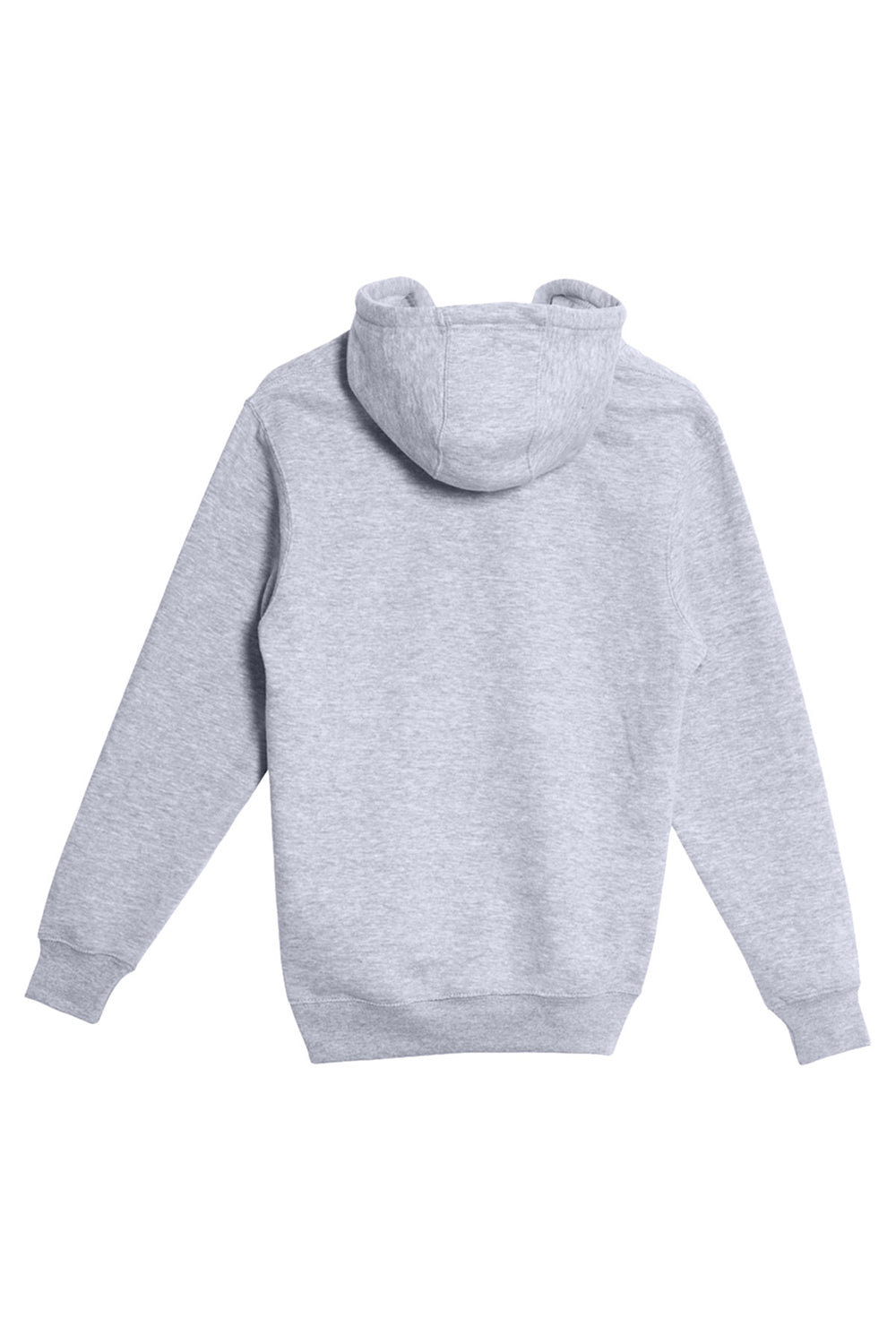 Lane Seven LS14001 Mens Premium Hooded Sweatshirt Hoodie w/ Pouch Pocket Heather Grey Flat Back