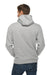Lane Seven LS14001 Mens Premium Hooded Sweatshirt Hoodie w/ Pouch Pocket Heather Grey Model Back