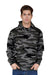 Lane Seven LS14001 Mens Premium Hooded Sweatshirt Hoodie w/ Pouch Pocket Slate Camo Model Front