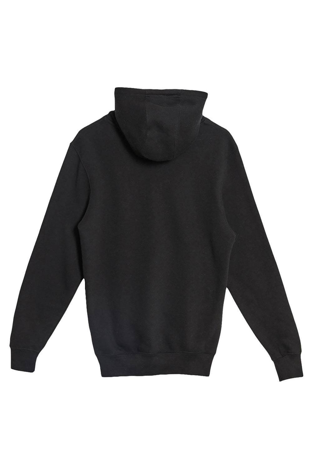 Lane Seven LS14001 Mens Premium Hooded Sweatshirt Hoodie w/ Pouch Pocket Black Flat Back