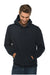 Lane Seven LS14001 Mens Premium Hooded Sweatshirt Hoodie w/ Pouch Pocket Navy Blue Model Front