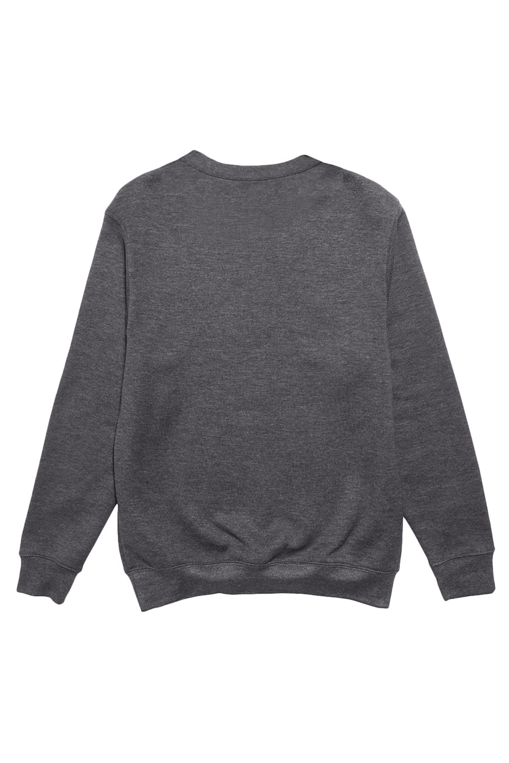 Lane Seven LS14004 Mens Premium Crewneck Sweatshirt Heather Charcoal Grey Flat Back