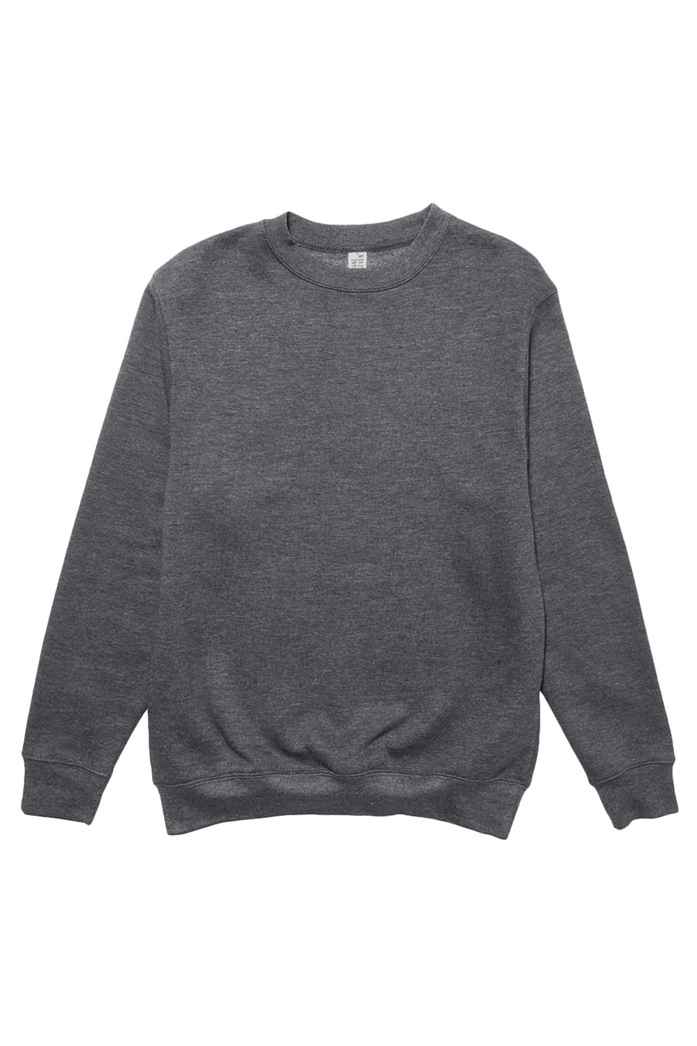Lane Seven LS14004 Mens Premium Crewneck Sweatshirt Heather Charcoal Grey Flat Front