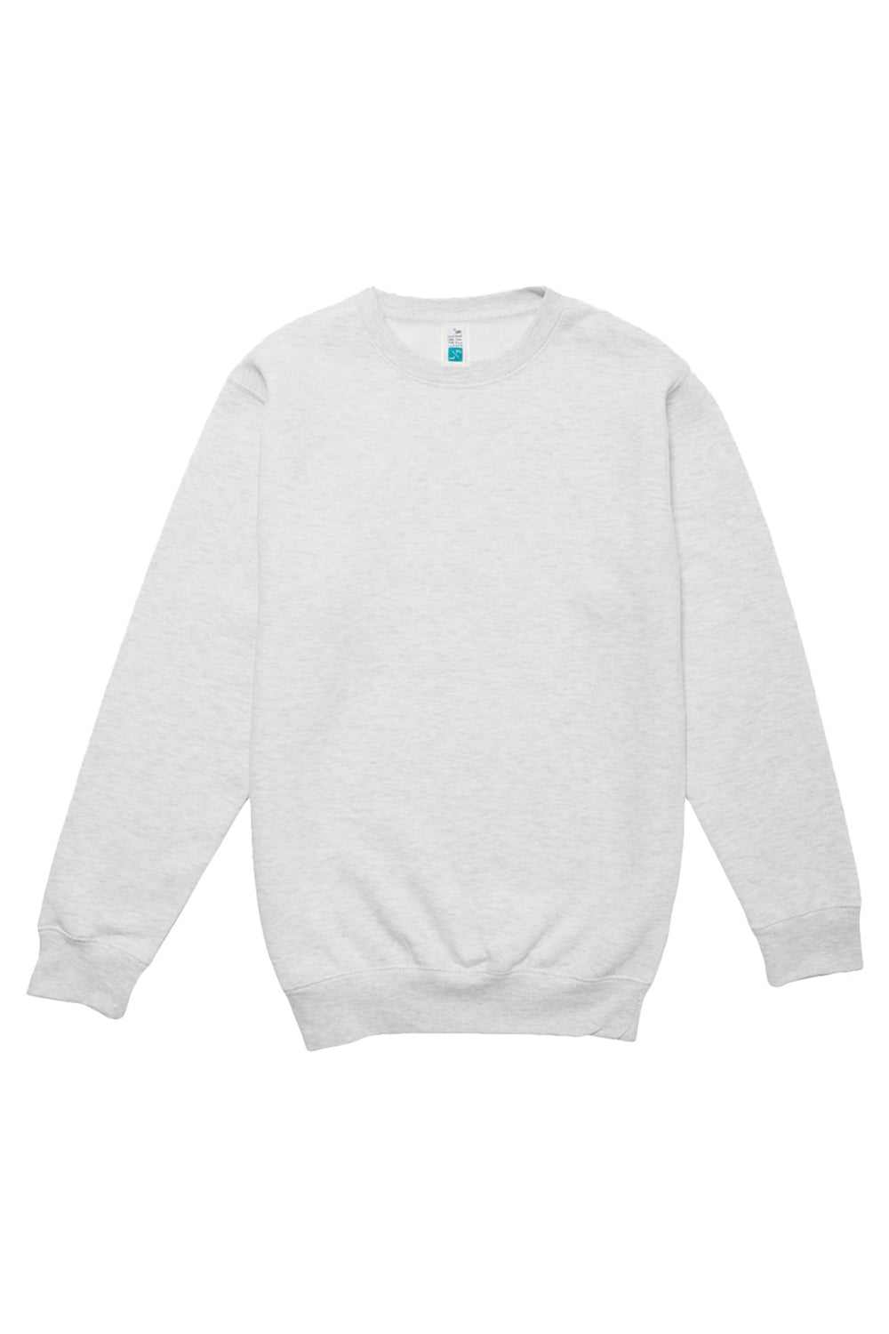 Lane Seven LS14004 Mens Premium Crewneck Sweatshirt Heather Oatmeal Flat Front