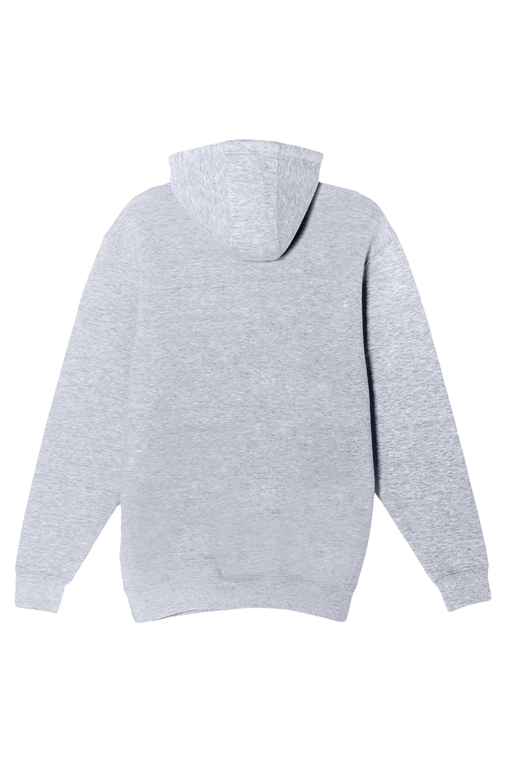 Lane Seven LS19001 Mens Hooded Sweatshirt Hoodie w/ Pouch Pocket Heather Grey Flat Back