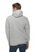 Lane Seven LS19001 Mens Hooded Sweatshirt Hoodie w/ Pouch Pocket Heather Grey Model Back
