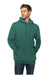 Lane Seven LS19001 Mens Hooded Sweatshirt Hoodie w/ Pouch Pocket Teal Green Model Front