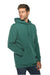Lane Seven LS19001 Mens Hooded Sweatshirt Hoodie w/ Pouch Pocket Teal Green Model Side