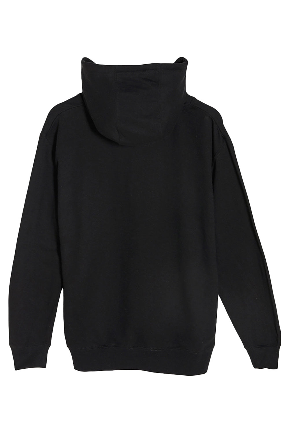 Lane Seven LS19001 Mens Hooded Sweatshirt Hoodie w/ Pouch Pocket Black Flat Back