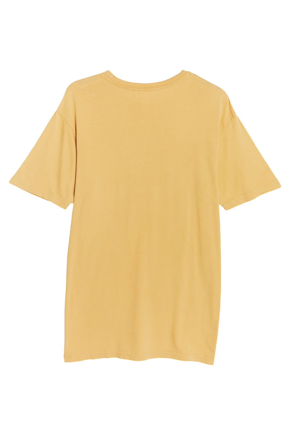 Lane Seven LST002 Mens Vintage Short Sleeve Crewneck T-Shirt Vintage Mustard Yellow Flat Back