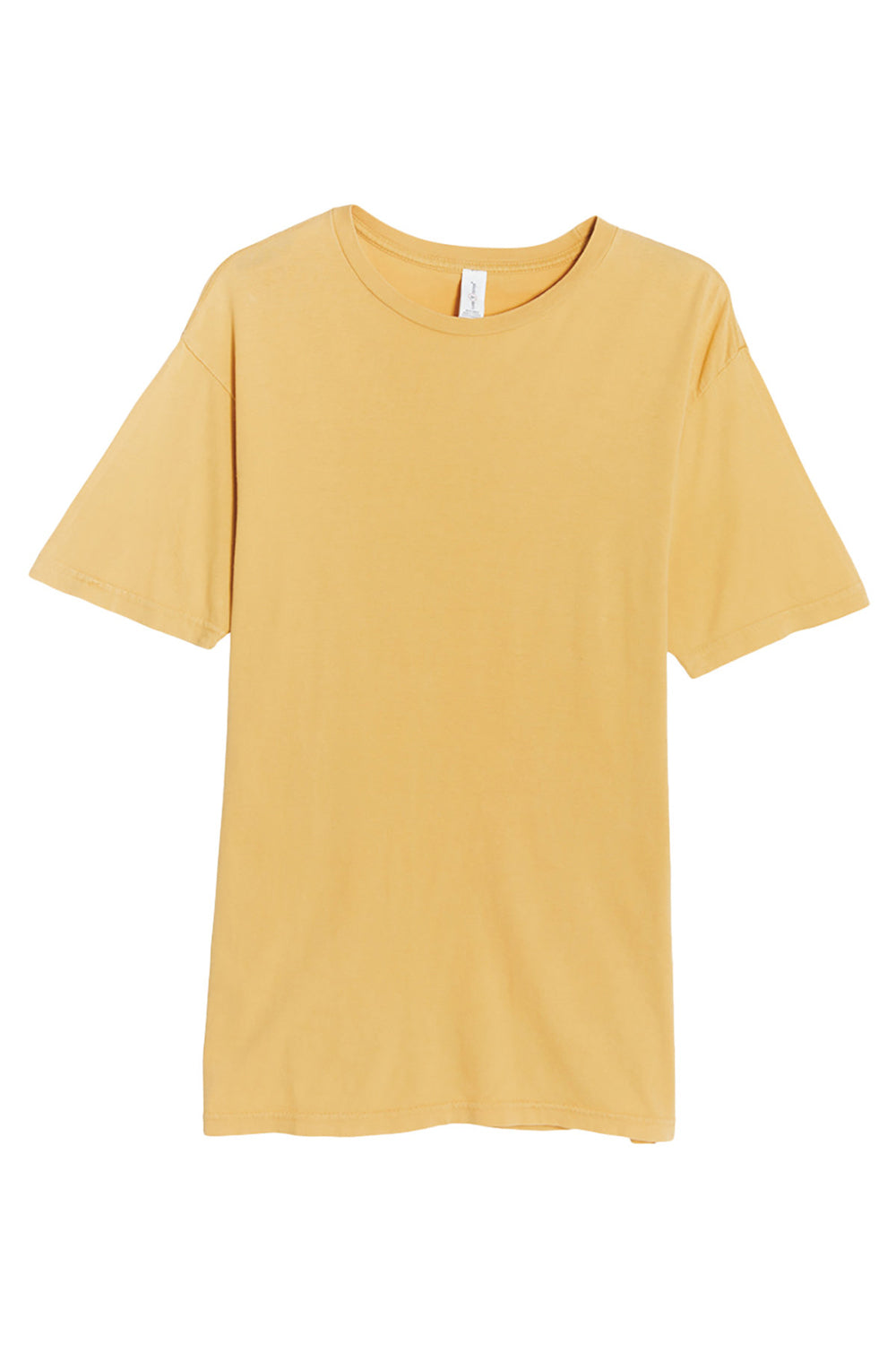 Lane Seven LST002 Mens Vintage Short Sleeve Crewneck T-Shirt Vintage Mustard Yellow Flat Front