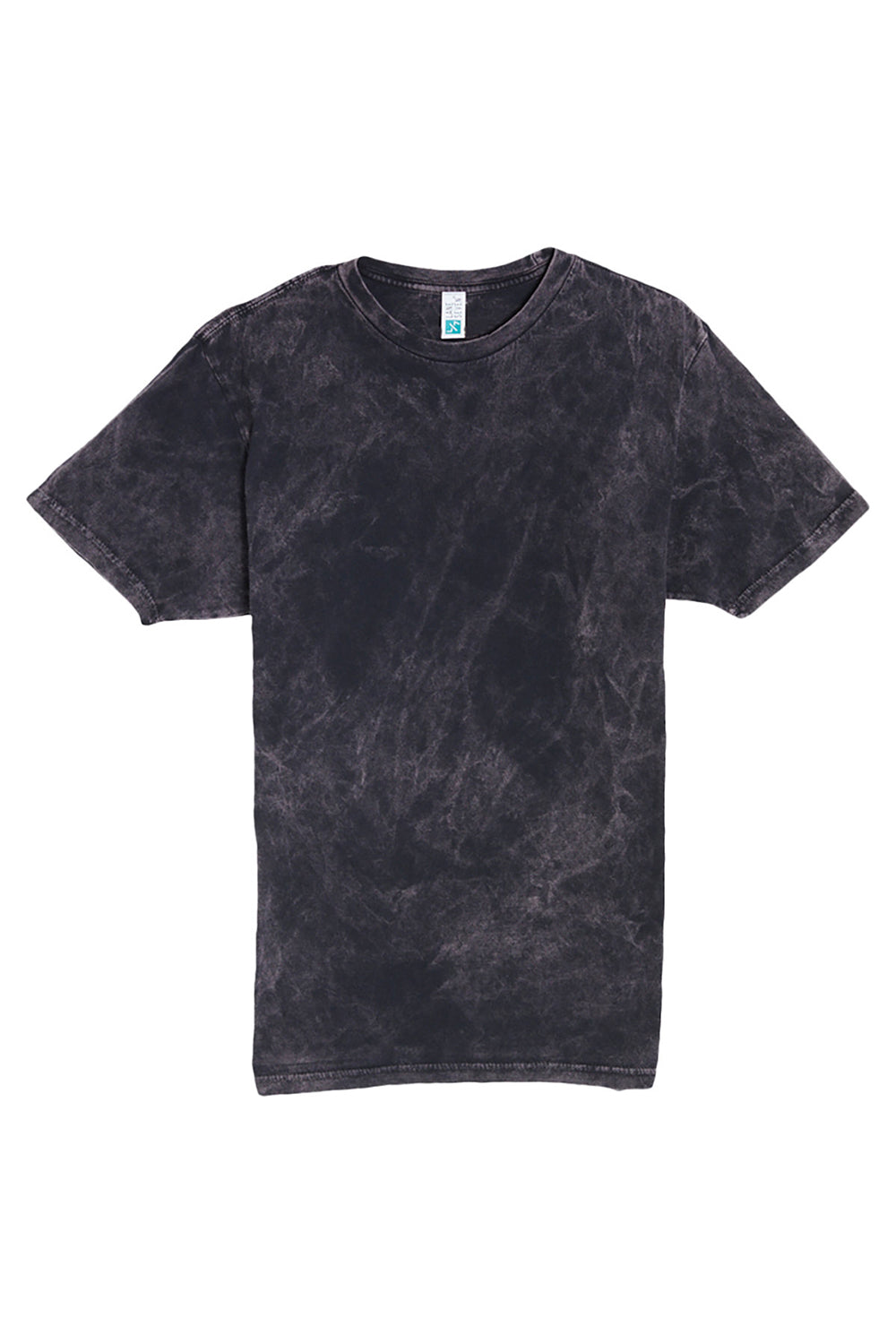 Lane Seven LST002 Mens Vintage Short Sleeve Crewneck T-Shirt Cloud Black Flat Front
