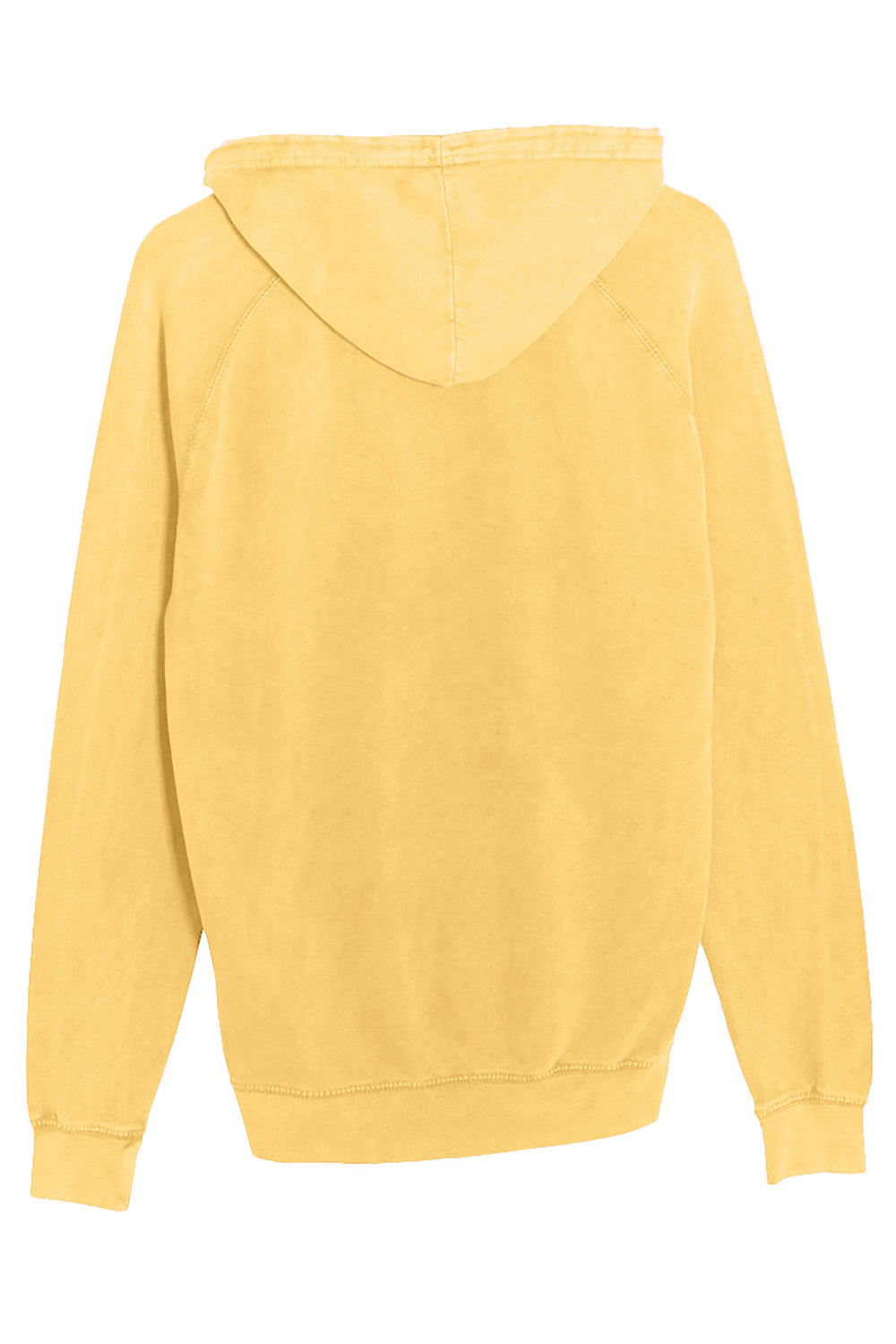Lane Seven LST004 Mens Vintage Raglan Hooded Sweatshirt Hoodie w/ Pouch Pocket Vintage Mustard Yellow Flat Back