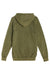 Lane Seven LST004 Mens Vintage Raglan Hooded Sweatshirt Hoodie w/ Pouch Pocket Vintage Olive Green Flat Back