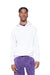 Lane Seven LST004 Mens Vintage Raglan Hooded Sweatshirt Hoodie w/ Pouch Pocket Vintage White Model Front