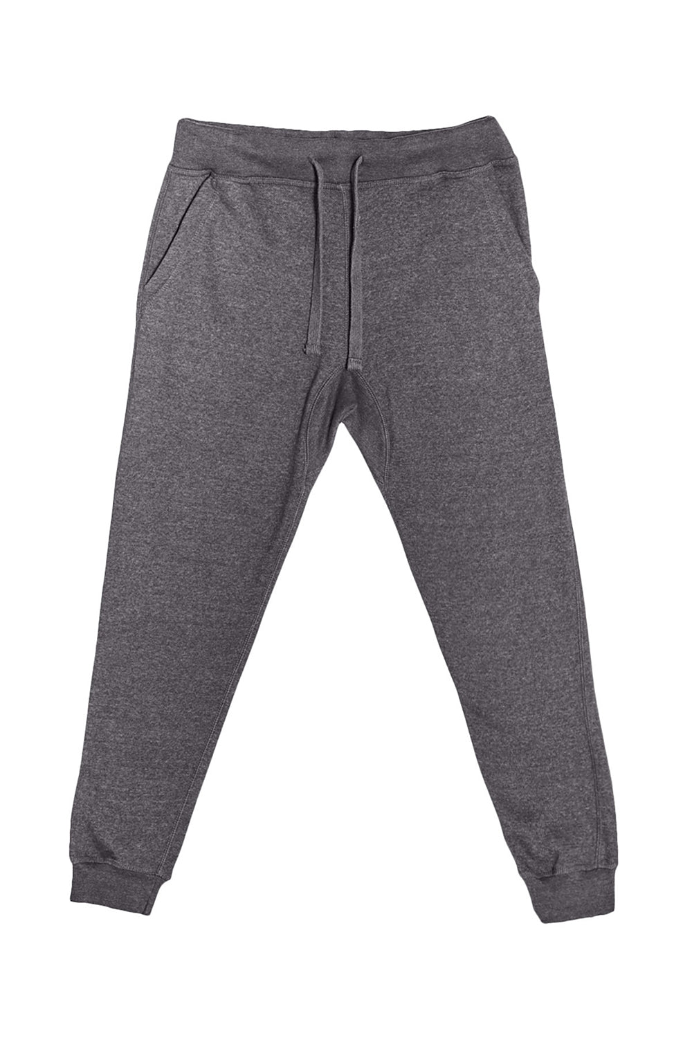 Lane Seven LST006 Mens Premium Jogger Sweatpants w/ Pockets Heather Charcoal Grey Flat Front