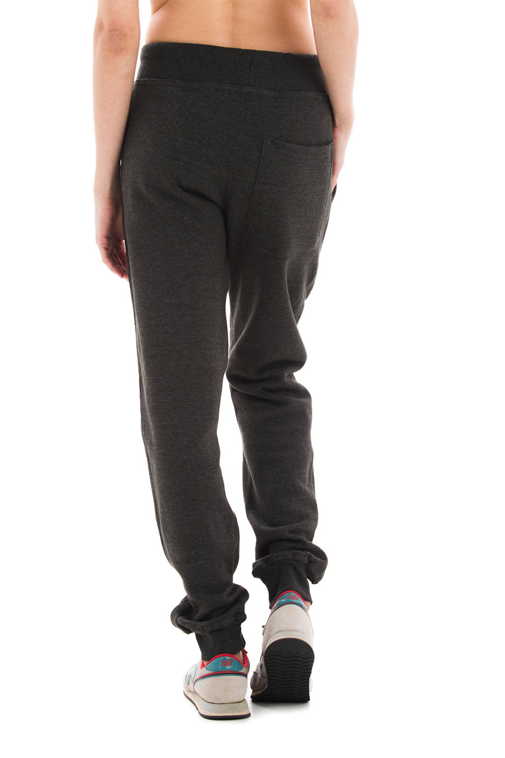 Lane Seven LST006 Mens Premium Jogger Sweatpants w/ Pockets Heather Charcoal Grey Model Back