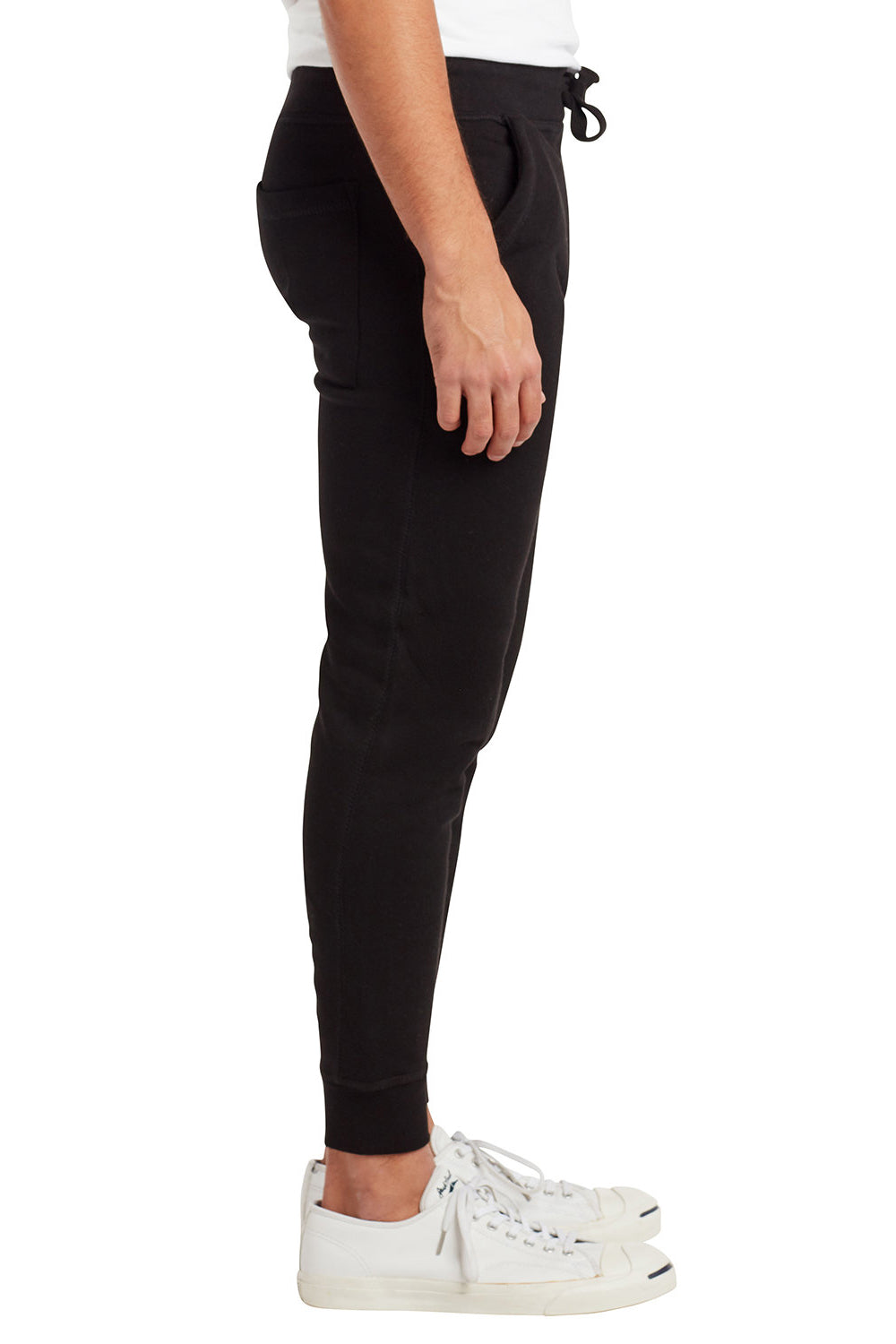 Lane Seven LST006 Mens Premium Jogger Sweatpants w/ Pockets Black Model Side