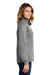 Sport-Tek LST253 Womens Shrink Resistant Fleece 1/4 Zip Sweatshirt Heather Vintage Grey Model Side