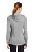 Sport-Tek LST296 Womens Moisture Wicking Fleece Hooded Sweatshirt Hoodie w/ Pouch Pocket Heather Light Grey Model Back