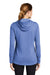 Sport-Tek LST296 Womens Moisture Wicking Fleece Hooded Sweatshirt Hoodie w/ Pouch Pocket Heather True Royal Blue Model Back