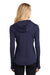Sport-Tek LST358 Womens Competitor Moisture Wicking Long Sleeve Hooded T-Shirt Hoodie True Navy Blue Model Back